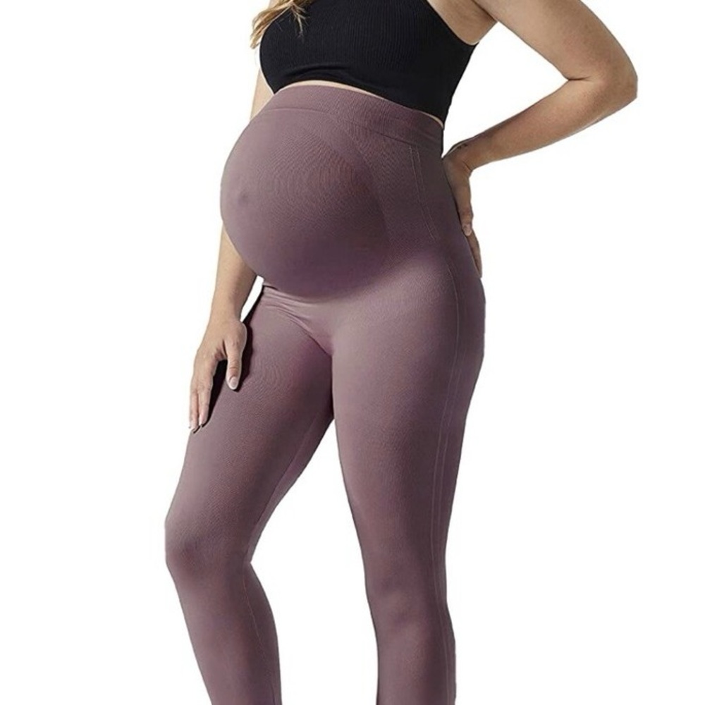 BLANQI Maternity Leggings in Dusty Purple